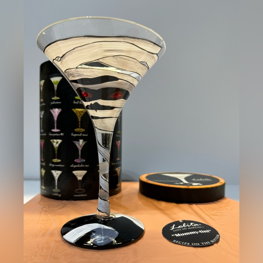 *Rare* NIOB! Lolita The Martini Collection “Mummy-tini” 7 oz Hand-Painted